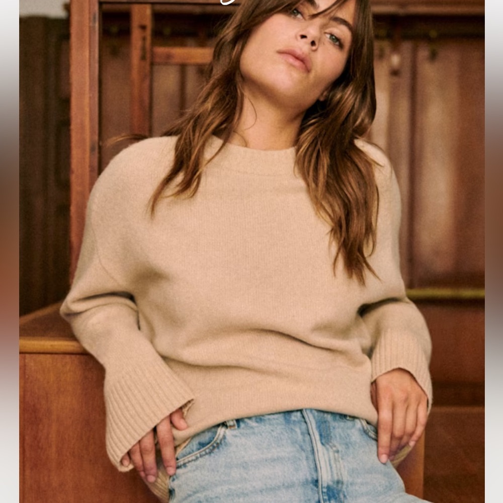 NWT Sezane Maurice Jumper size small natural